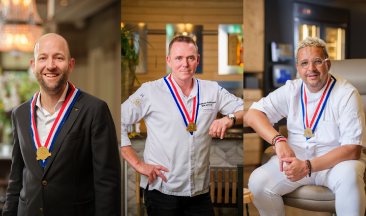 SVH Meesters Joey de Kruijf, Erik van Loo en François Geurds geven een kijkje in de keuken tijdens de SVH Meestertour 2025